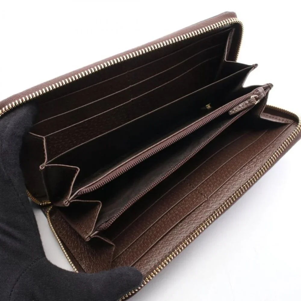 Gucci Round Wallet Ophidia GG Supreme Sherry Beige Brown Multicolor - Picture 3 of 6